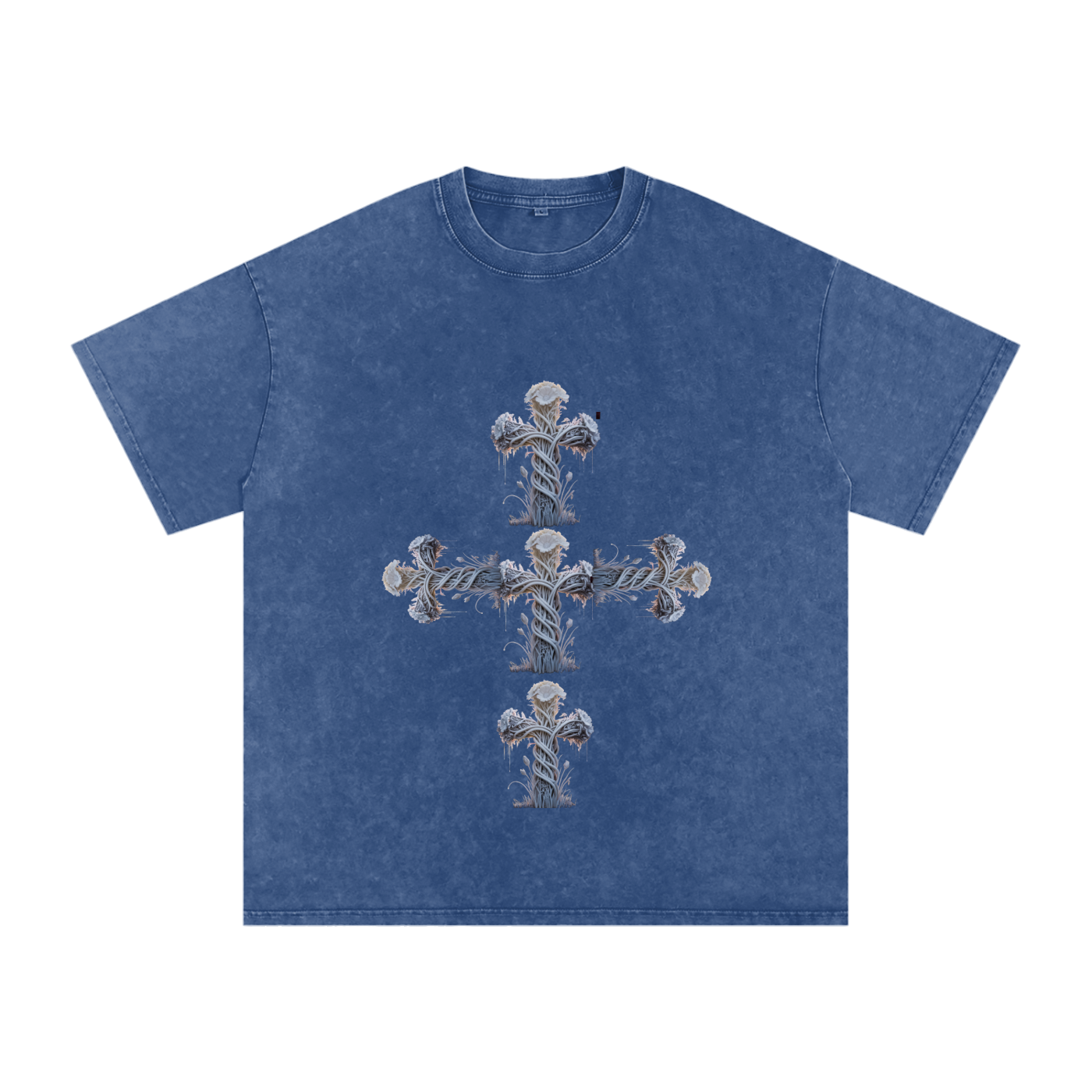 "Holy Cross" Acid Wash Oversize T-Shirt