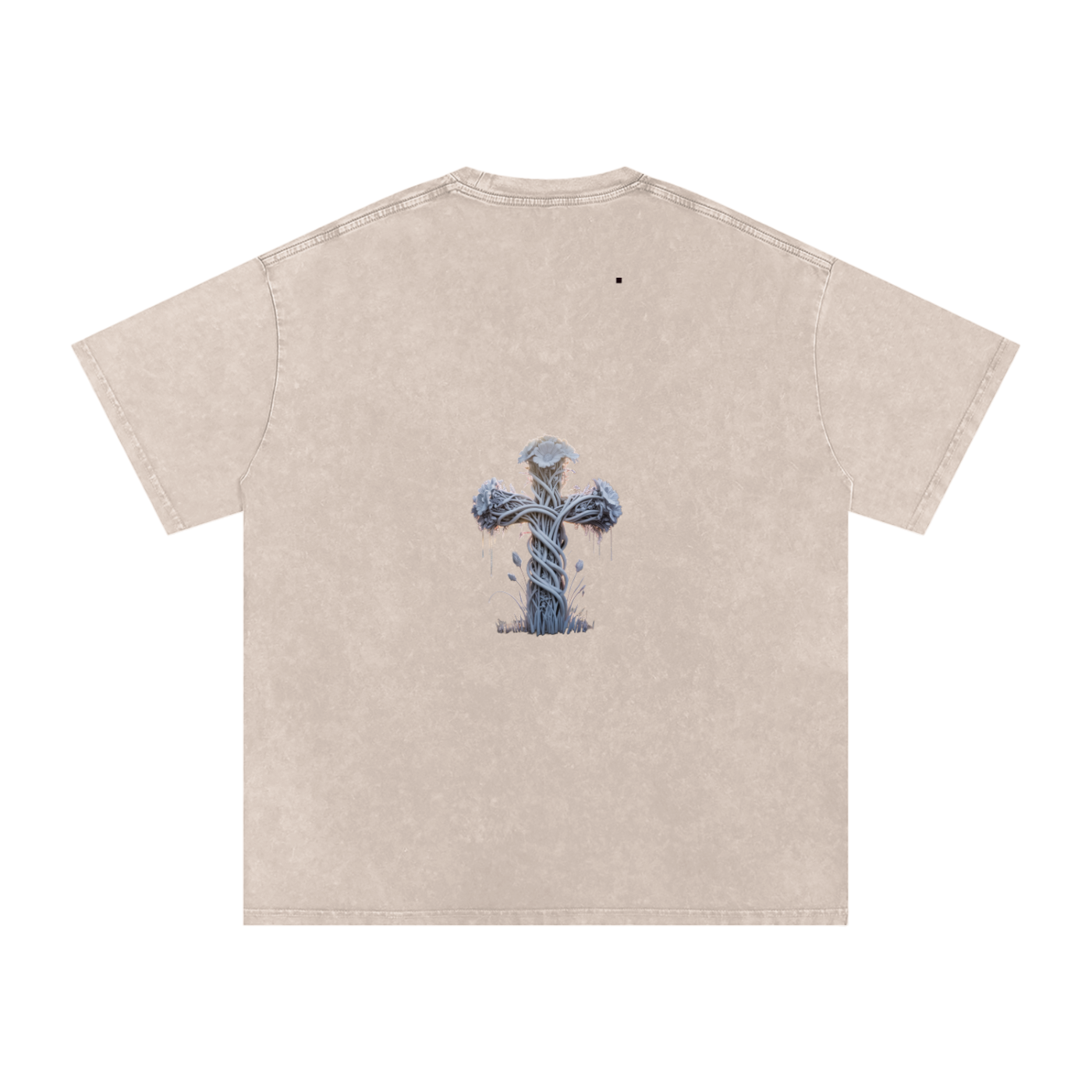 "Holy Cross" Acid Wash Oversize T-Shirt